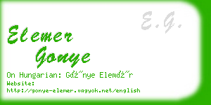 elemer gonye business card